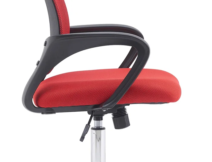 Q-connect Silla de Oficina KC04841 Siena Malla Base Metálica Alt Max 1000 Anc 560 Prof 570 Ruedas Premium Color Negro Rojo