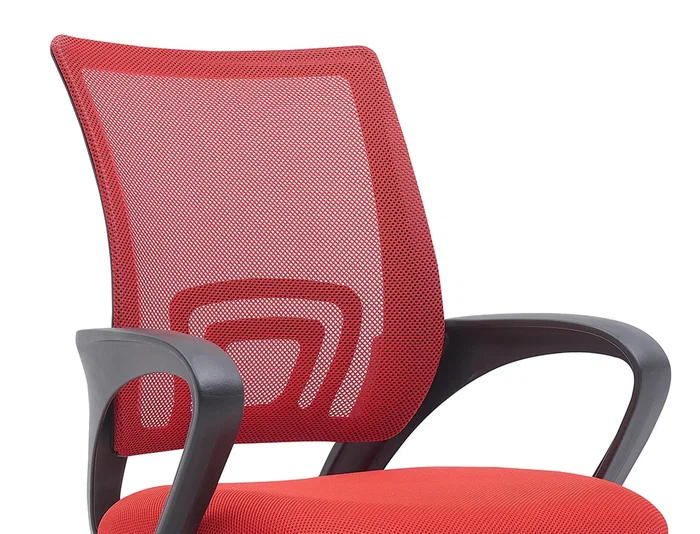 Q-connect Silla de Oficina KC04841 Siena Malla Base Metálica Alt Max 1000 Anc 560 Prof 570 Ruedas Premium Color Negro Rojo