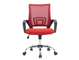 Q-connect Silla de Oficina KC04841 Siena Malla Base Metálica Alt Max 1000 Anc 560 Prof 570 Ruedas Premium Color Negro Rojo