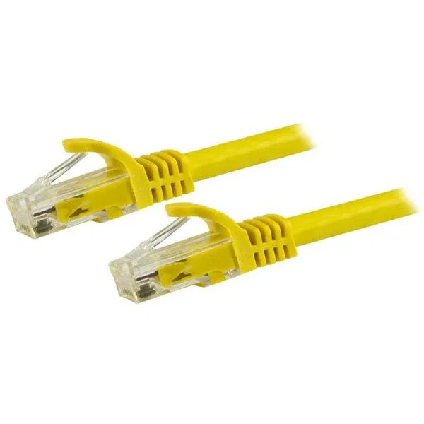 StarTech.com Cable de Red Ethernet N6PATC150CMYL - 1.5 m Cat6 U/UTP (UTP), Conectores RJ45 Snagless, Amarillo, Cobre 100%, 24 AWG, 50µ Oro, Gigabit, PoE, Certificado ETL
