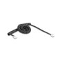 DeLOCK Cable telefónico espiral RJ11 a RJ11, 3 m, Negro