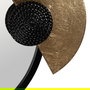 Mural Pared Espejo Negro-Oro Metal 83,20 X 5,10 X 54 cm