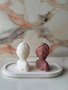 Aberto Design Glamour Candle 44ST Juego de Velas de Soja, Color Rosa y Blanco