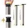 Emuca Lote de 4 patas para mesa, diámetro 60mm, H 830mm, Acero, Níquel satinado
