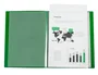 Liderpapel Carpeta de 60 fundas canguro verde translúcido DIN A4