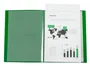 Liderpapel Carpeta de 60 fundas canguro verde translúcido DIN A4