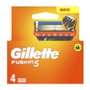 Gillette Fusion 5 Recambios de Cuchillas de 5 Hojas, Pack de 4 Unidades
