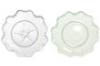 DKD Home Decor Bandeja Vaciabolsillos de Cristal 21x21x2 cm Surtido Azul y Verde