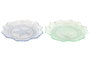DKD Home Decor Bandeja Vaciabolsillos de Cristal 21x21x2 cm Surtido Azul y Verde