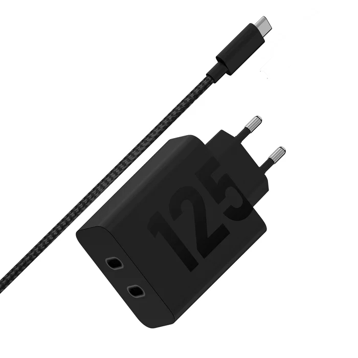 Motorola TurboPower Duo 125W Duo Charger Negro con 2 puertos USB-C Motorola TurboPower Duo 125W Duo Charger Negro con 2 puertos USB-C