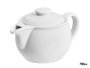 Vessia Tetera de Porcelana 700 ml, Color Blanco, Dimensiones 18.5x11x11 cm (Set de 16)