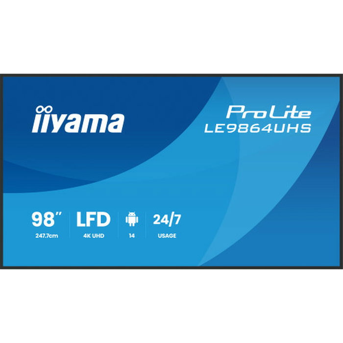 iiyama LE9864UHS-B1AG Monitor de Señalización Digital 98 Pulgadas 4K UHD Android iiyama LE9864UHS-B1AG Monitor de Señalización Digital 98 Pulgadas 4K UHD Android