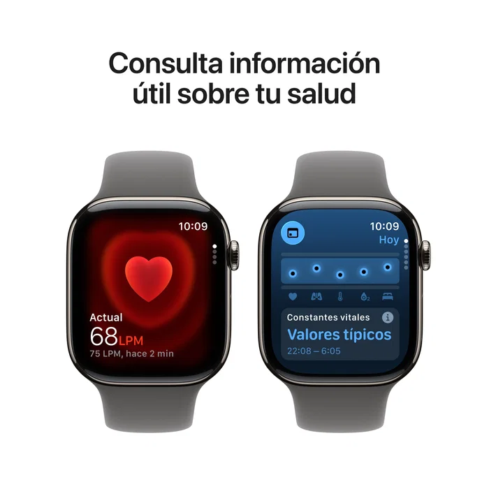 Apple Watch Series 11 GPS + Cellular 46mm Titanio Natural y Correa Sport Gris Piedra M/L