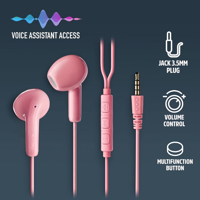 NGS Cross Flip Auriculares Intraurales Rosa