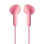 NGS CROSS FLIP Auriculares Alámbricos Intraurales con Micrófono y Botón Multifunción para Llamadas y Música, Control de Volumen, Cable 1.2m, Color Rosa, Conector Jack 3.5mm