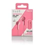NGS CROSS FLIP Auriculares Alámbricos Intraurales con Micrófono y Botón Multifunción para Llamadas y Música, Control de Volumen, Cable 1.2m, Color Rosa, Conector Jack 3.5mm