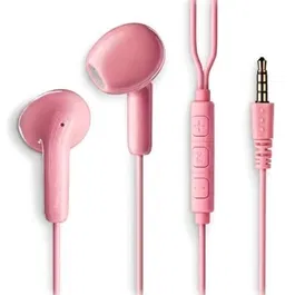 NGS Auriculares Intrauditivos CROSS FLIP PINK con Micrófono Jack 3.5 mm Rosas