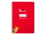 Liderpapel Cuaderno espiral Pautaguía A5, Tapa Dura, 80 Hojas, Papel 90gr, Cuadro Pautado 5mm, Rojo