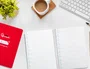 Liderpapel Cuaderno espiral Pautaguía A5, Tapa Dura, 80 Hojas, Papel 90gr, Cuadro Pautado 5mm, Rojo