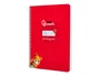 Liderpapel Cuaderno espiral Pautaguía A5, Tapa Dura, 80 Hojas, Papel 90gr, Cuadro Pautado 5mm, Rojo