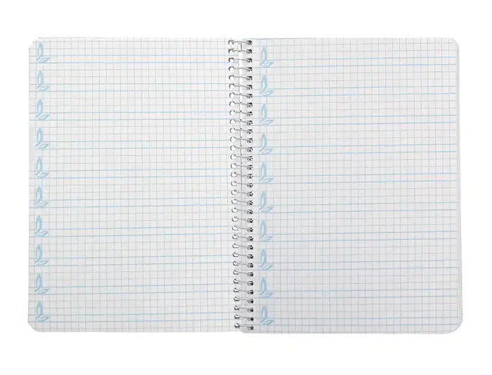 Liderpapel Cuaderno espiral Pautaguía A5, Tapa Dura, 80 Hojas, Papel 90gr, Cuadro Pautado 5mm, Rojo
