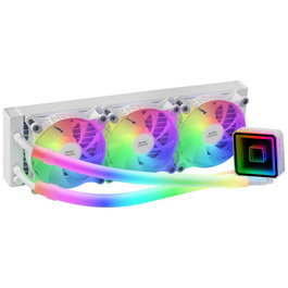 Mars Gaming ML-ULTRA360W Refrigeración Líquida para CPU AIO de 360mm con Iluminación ARGB 360°, 3 Ventiladores FDB, TDP 650W, Compatible Intel/AMD, Color Blanco