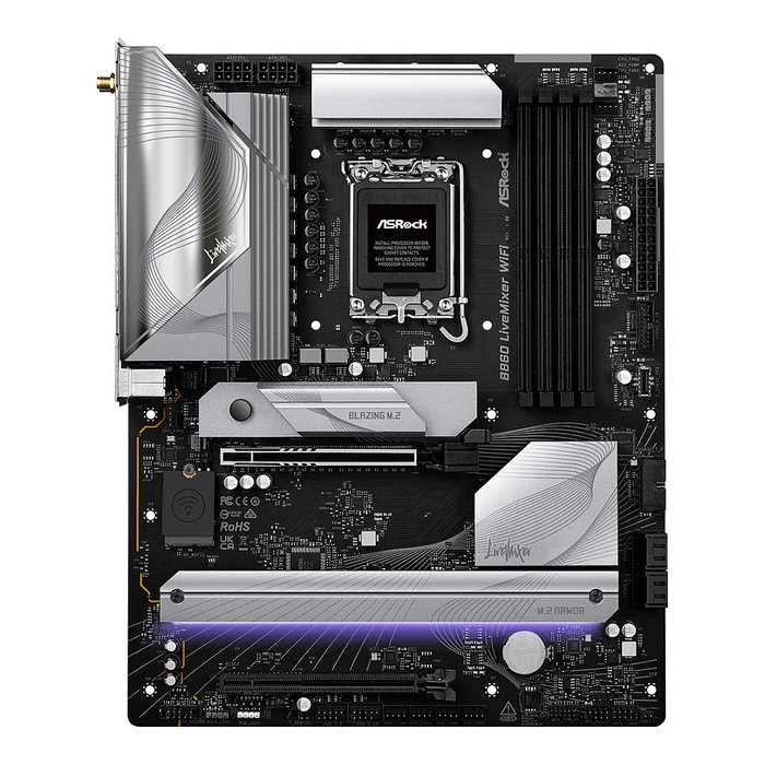 ASRock B860 LiveMixer WiFi Placa Base ATX - Intel LGA 1851, Chipset B860, Wi-Fi 6E, Bluetooth 5.3, 3 Ranuras M.2, DDR5 256 GB, Thunderbolt, 2.5 GbE, Realtek ALC1220 ASRock B860 LiveMixer WiFi Placa Base ATX - Intel LGA 1851, Chipset B860, Wi-Fi 6E, Bluetooth 5.3, 3 Ranuras M.2, DDR5 256 GB, Thunderbolt, 2.5 GbE, Realtek ALC1220
