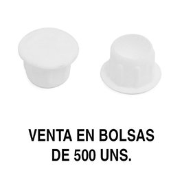 HERRAJES ALK Tapa Mina Ag.10Mm Blanco (500U)