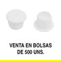 HERRAJES ALK Tapa Mina Ag.10Mm Blanco (500U)