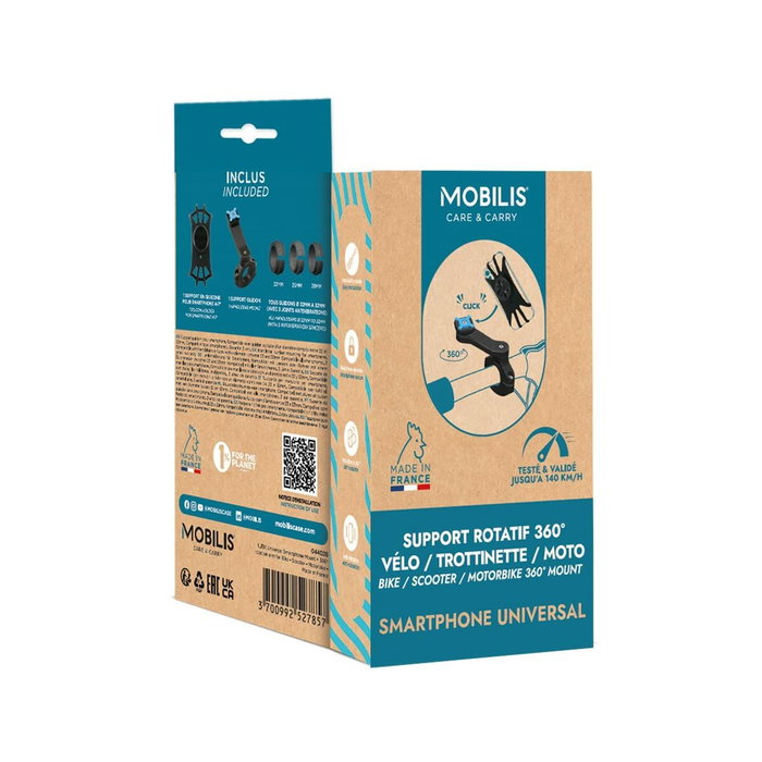 Soporte de Móvil para Bicicletas Mobilis 044026 Negro Plástico