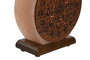 DKD Home Decor Lámpara de Sobremesa de Sal del Himalaya Estilo Árabe con Diseño Mandala, Acabado Natural en Color Marrón Rosa, 7 x 18 x 16 cm, Incluye Bombilla E14