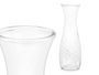 Vivalto Jarra Tallada Rombos Sin Asa Vidrio Transparente 1000ml 10x28x10cm (Set de 12)