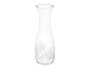 Vivalto Jarra Tallada Rombos Sin Asa Vidrio Transparente 1000ml 10x28x10cm (Set de 12)