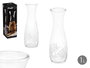 Vivalto Jarra Tallada Rombos Sin Asa Vidrio Transparente 1000ml 10x28x10cm (Set de 12)
