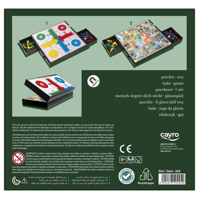 Cayro Juego Parchís y Oca Magnético