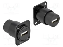 DeLOCK Módulo USB 2.0 Tipo-A hembra a hembra con montaje tipo D