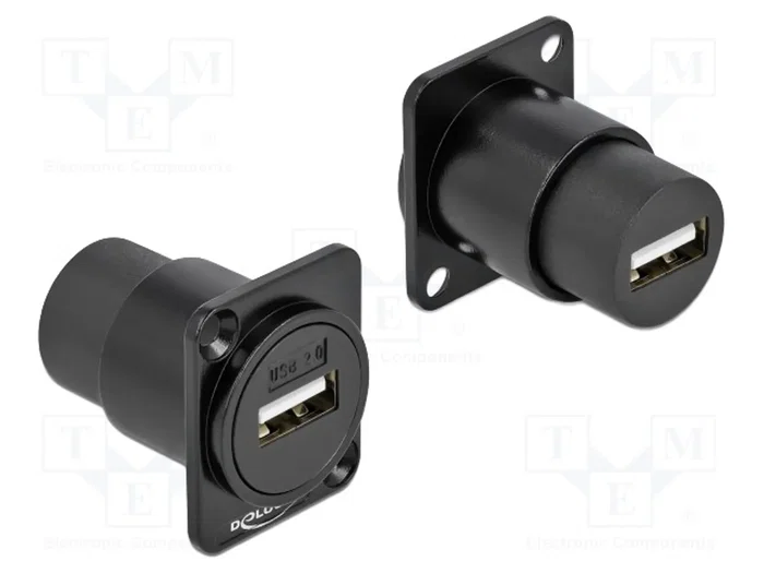DeLOCK Módulo USB 2.0 Tipo-A hembra a hembra con montaje tipo D DeLOCK Módulo USB 2.0 Tipo-A hembra a hembra con montaje tipo D