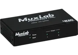 MUXLAB Distribuidor HDMI 1X2 4K/60Hz con Alimentación Externa