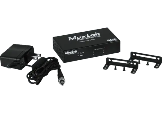 MUXLAB Distribuidor HDMI 1X2 4K/60Hz con Alimentación Externa