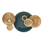 Decoración de Pared Azul Dorado Hierro Círculos 88 x 8,5 x 48 cm