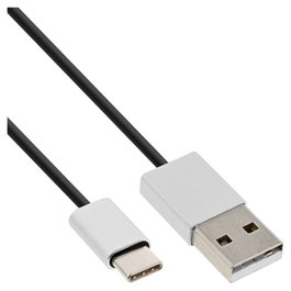 InLine Cable USB 2.0 Tipo C a Tipo A 1m Negro Aluminio
