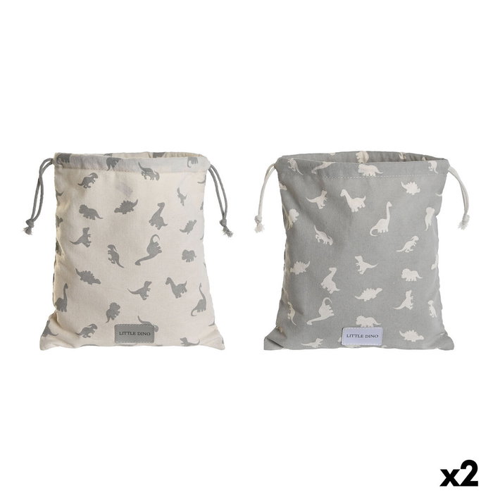 DKD Home Decor Bolsa Canvas Algodón Dino 2 Surtido