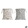 DKD Home Decor Bolsa Canvas Algodón Dino 2 Surtido