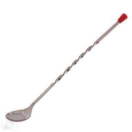 TABLECRAFT - 501K/3 - Pack de 3 unidades - Agitadores cuchara con agarradera roja - 28 x 3,5 x 1,9 cm - Acero inoxidable