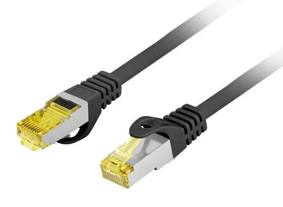 Lanberg PCF6A-10CU-0050-BK Cable de Red 0.5 m Negro, Categoría 6a (Cat6a), Estándar S/FTP (S-STP), RJ-45