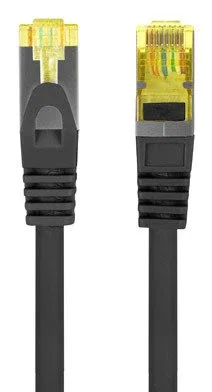 Lanberg PCF6A-10CU-0050-BK Cable de Red 0.5 m Negro, Categoría 6a (Cat6a), Estándar S/FTP (S-STP), RJ-45