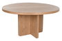 DKD Home Decor Mesa Redonda Comedor Tropical Natural Roble 152 x 76 x 152 cm