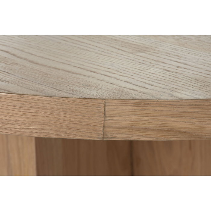 DKD Home Decor Mesa Redonda Comedor Tropical Natural Roble 152 x 76 x 152 cm