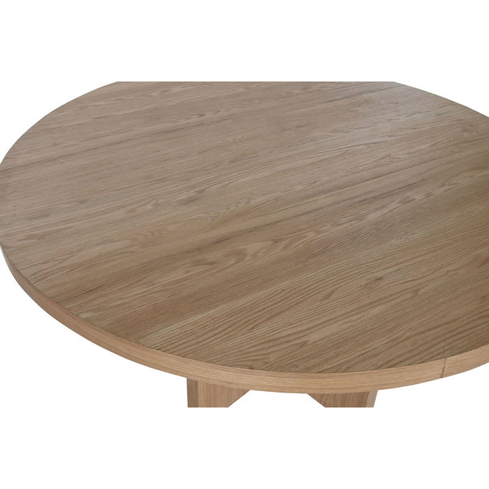 DKD Home Decor Mesa Redonda Comedor Tropical Natural Roble 152 x 76 x 152 cm