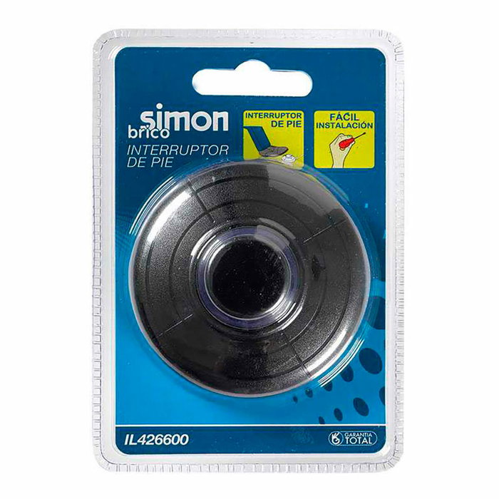 Simon Interruptor de pie 2A 250V Negro